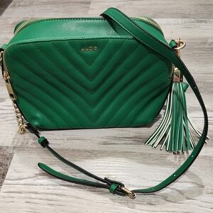 ALDO Green Quilted Crossbody Bag